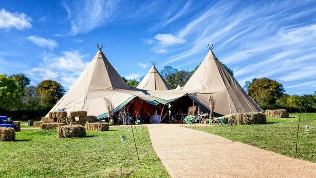 Festival weddings with tipi tents