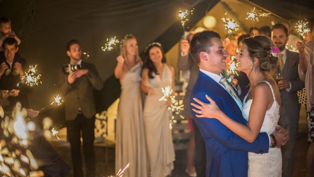 Real tipi weddings Emma and Seb