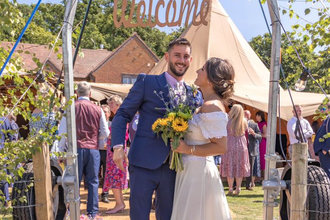 couple tipi wedding