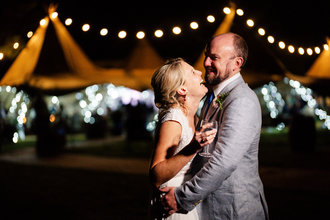 Alex and Pip at their tipi wedding in Devon