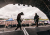 Tipis in distance at 2000trees music festival